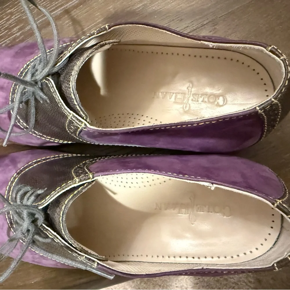 Size 12 Elegant & Unique Purple and Gray Men's Cole Haan Shoes - Picture 6 of 7